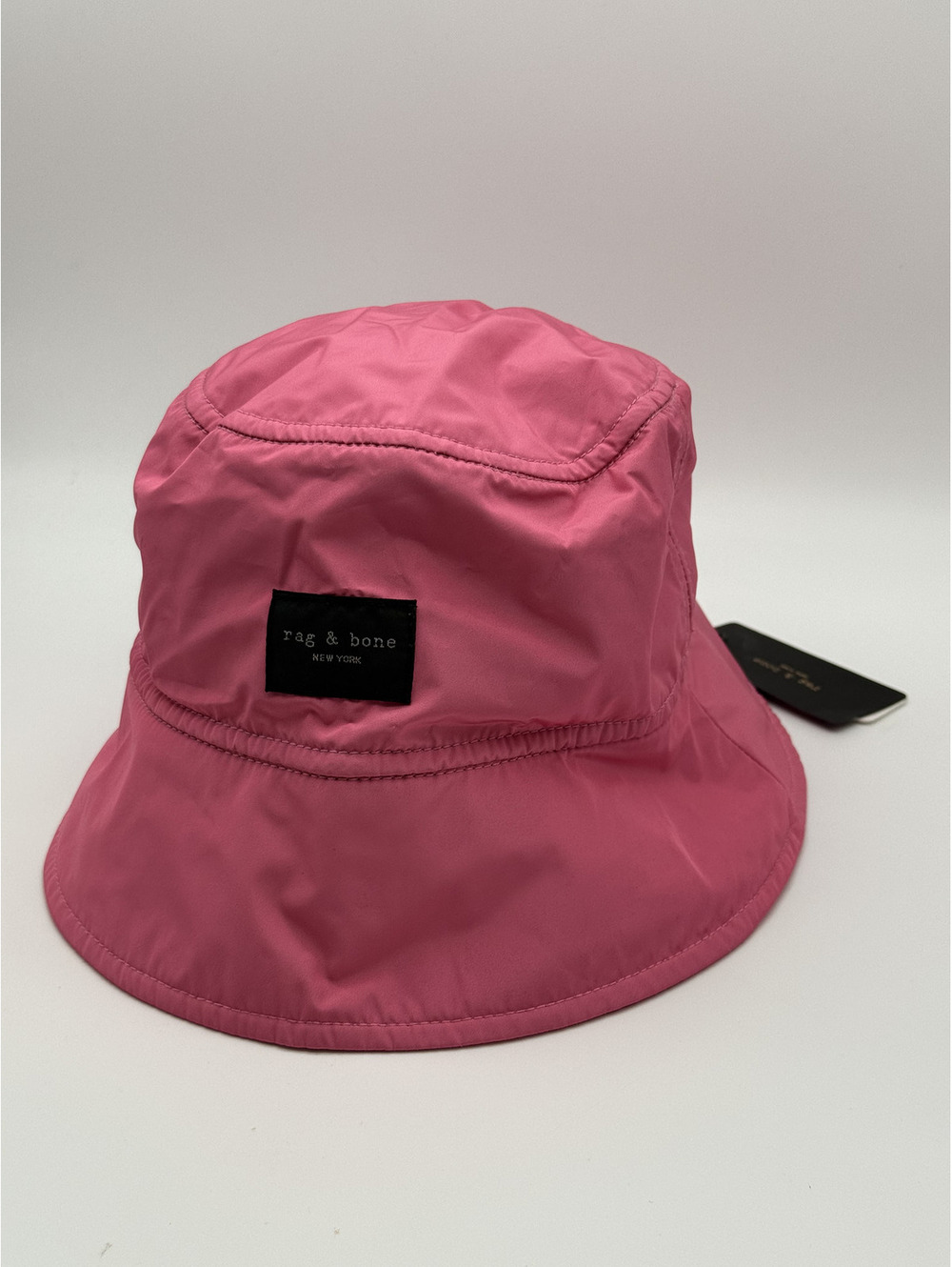 rag & bone Pink Bucket Hat with Adjustable Drawstring M/L